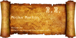 Moika Martin névjegykártya